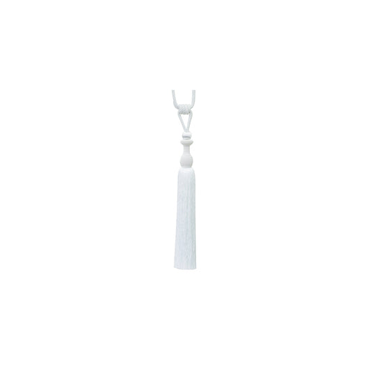 Jones Principal Adena Large Tassel Tieback - White