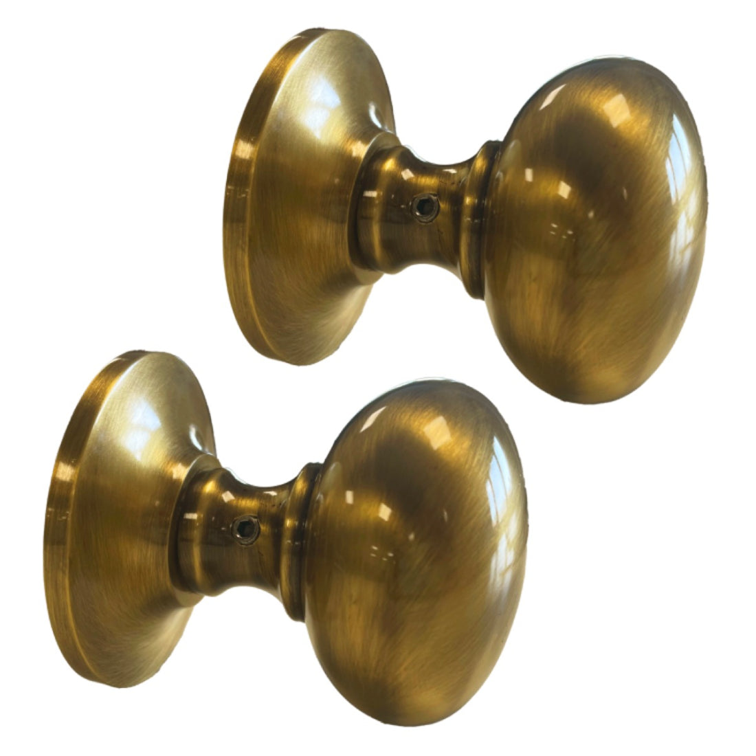 Jones Concealed Mortice Door Knobs (Pair) - Antique Brass