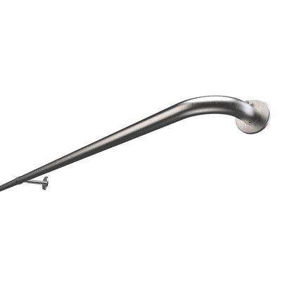 Integra French Curtain Pole - Satin Steel