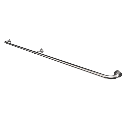 Integra French Curtain Pole - Satin Steel