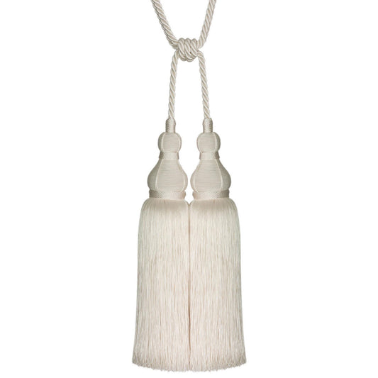 JLS Oasis Double Tassel Tiebacks (Pair) - Pearl