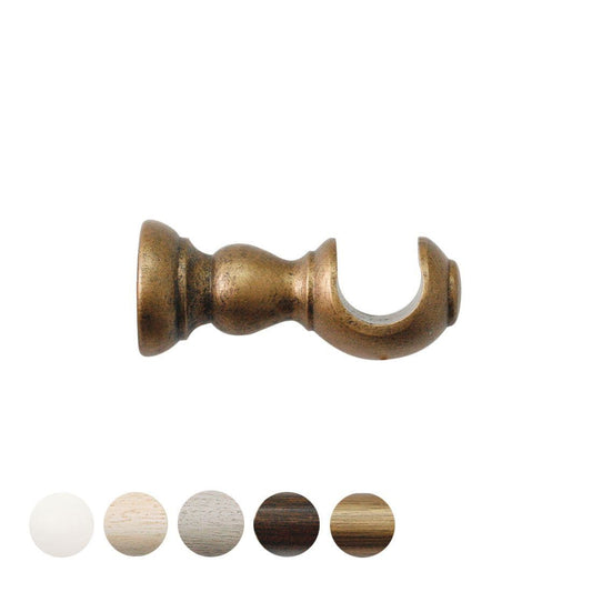 Jones Cathedral 30mm Wooden Curtain Pole Bracket - Antique Gold
