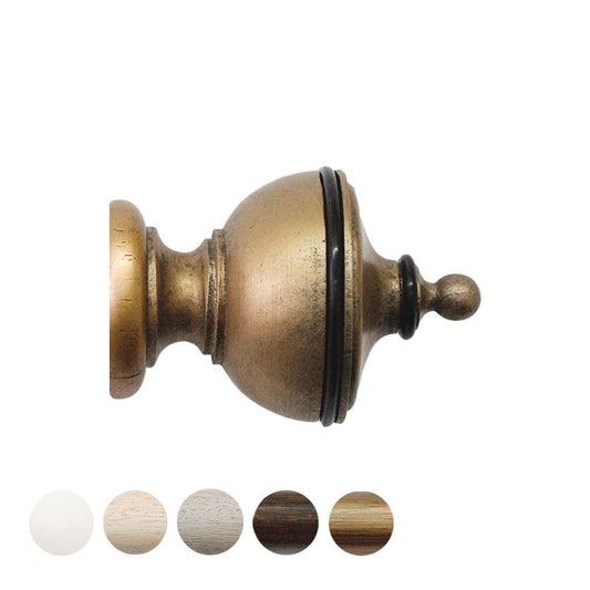 Jones Cathedral Exeter 30mm Wooden Curtain Pole Finial - Antique Gold