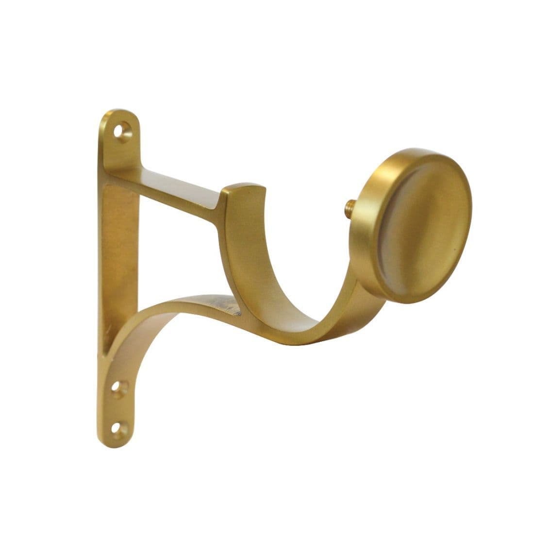 Jones Esquire 50mm Metal Curtain Pole End Bracket - Brushed Gold