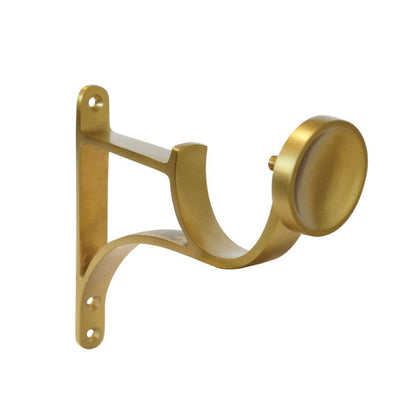 Jones Esquire 50mm Metal Curtain Pole End Bracket - Brushed Gold