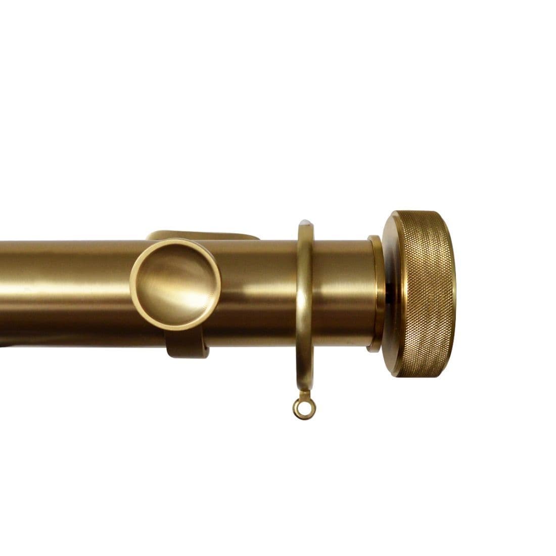 Jones Esquire Etched 50mm Metal Curtain Pole Finials (Pair) - Brushed Gold