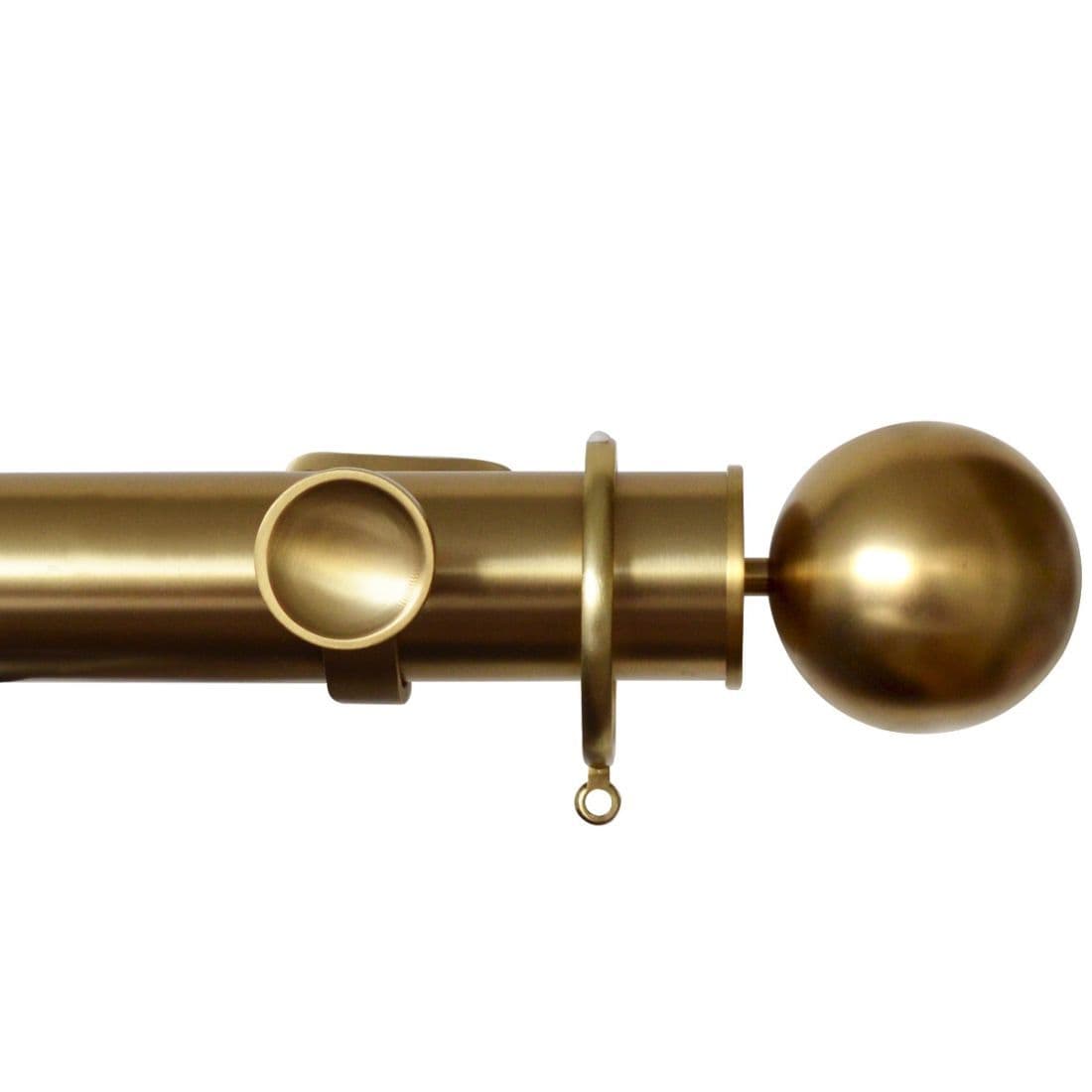 Jones Esquire Sphere 50mm Metal Curtain Pole Finials (Pair) - Brushed Gold