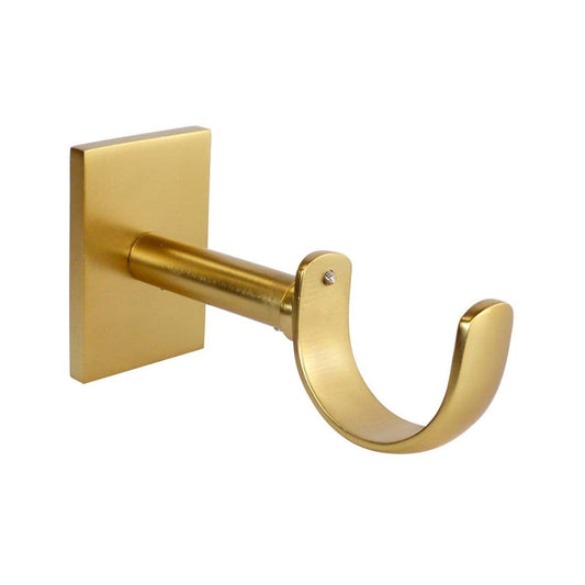 Jones Esquire 50mm Metal Curtain Pole Square Bracket - Brushed Gold
