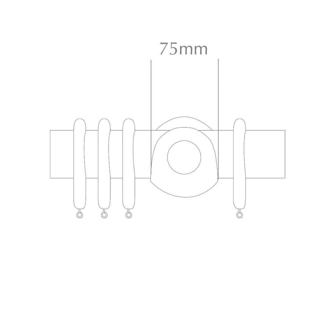 Jones Florentine 48mm Wooden Curtain Pole Bracket - Antique Gold