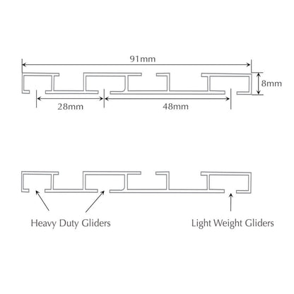Jones H333 Triple Metal Curtain Track