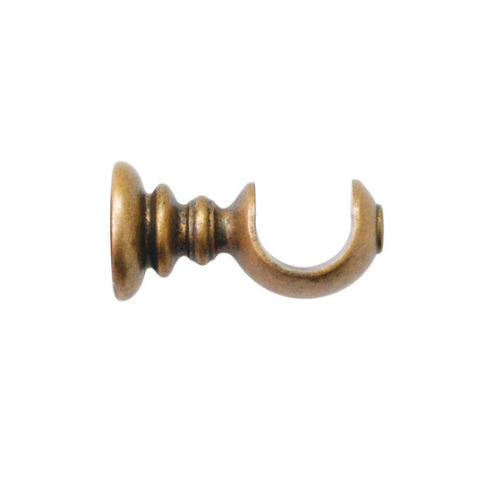 Jones Hardwick 40mm Wooden Curtain Pole Bracket - Antique Gold