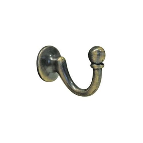 Jones Medium Ball Metal Curtain Tieback Hook - Antique Brass