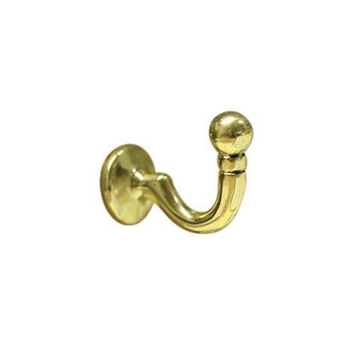 Jones Medium Ball Metal Curtain Tieback Hook - Brass