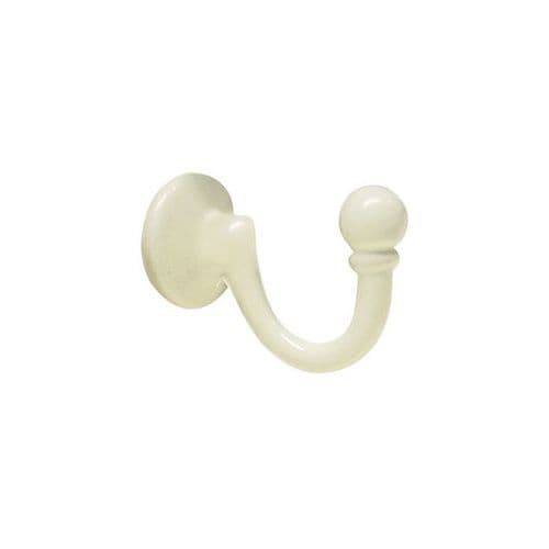 Jones Medium Ball Metal Curtain Tieback Hook - Cream