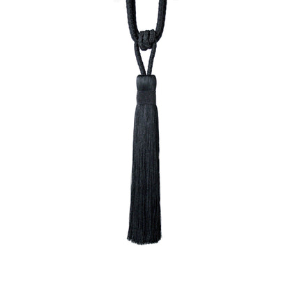 Jones Metallic Tassel Tieback - Black