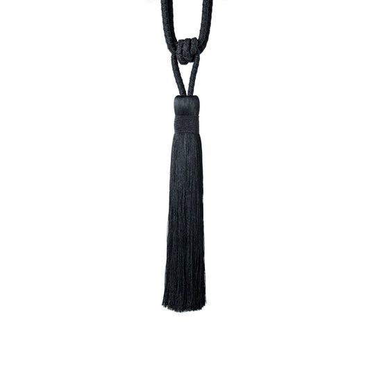 Jones Metallic Tassel Tieback - Black