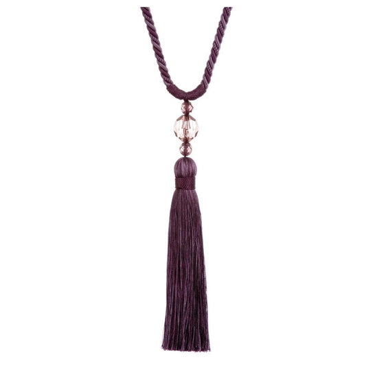 Jones Pixie Tassel Tieback - Aubergine