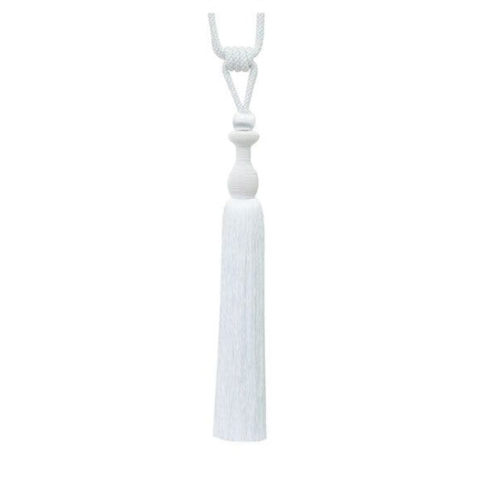 Jones Principal Adena Large Tassel Tieback - White