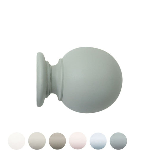 Jones Seychelles Ball 40mm Wooden Curtain Pole Finial - Haze