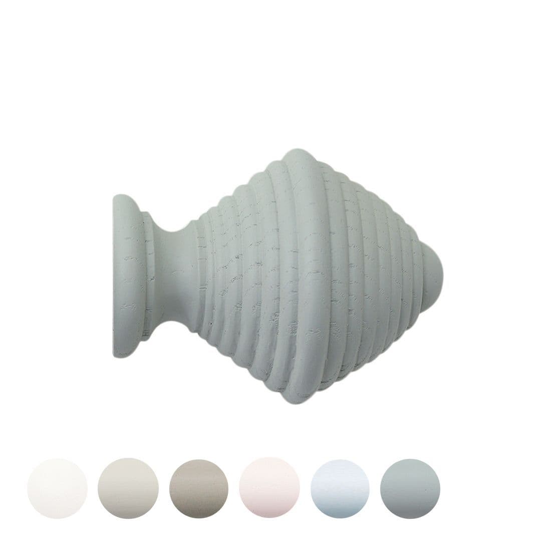 Jones Seychelles Hive 40mm Wooden Curtain Pole Finial - Haze