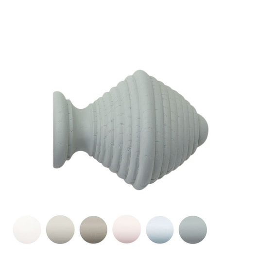 Jones Seychelles Hive 40mm Wooden Curtain Pole Finial - Haze