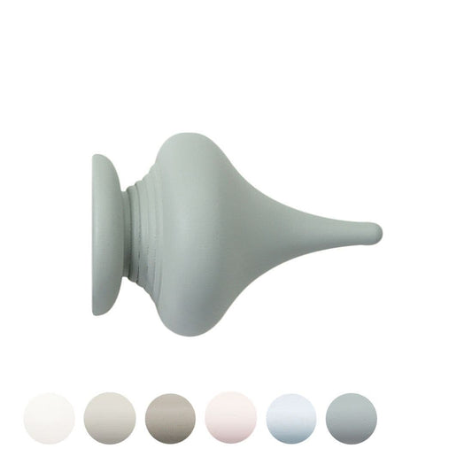 Jones Seychelles Minaret 40mm Wooden Curtain Pole Finial - Haze