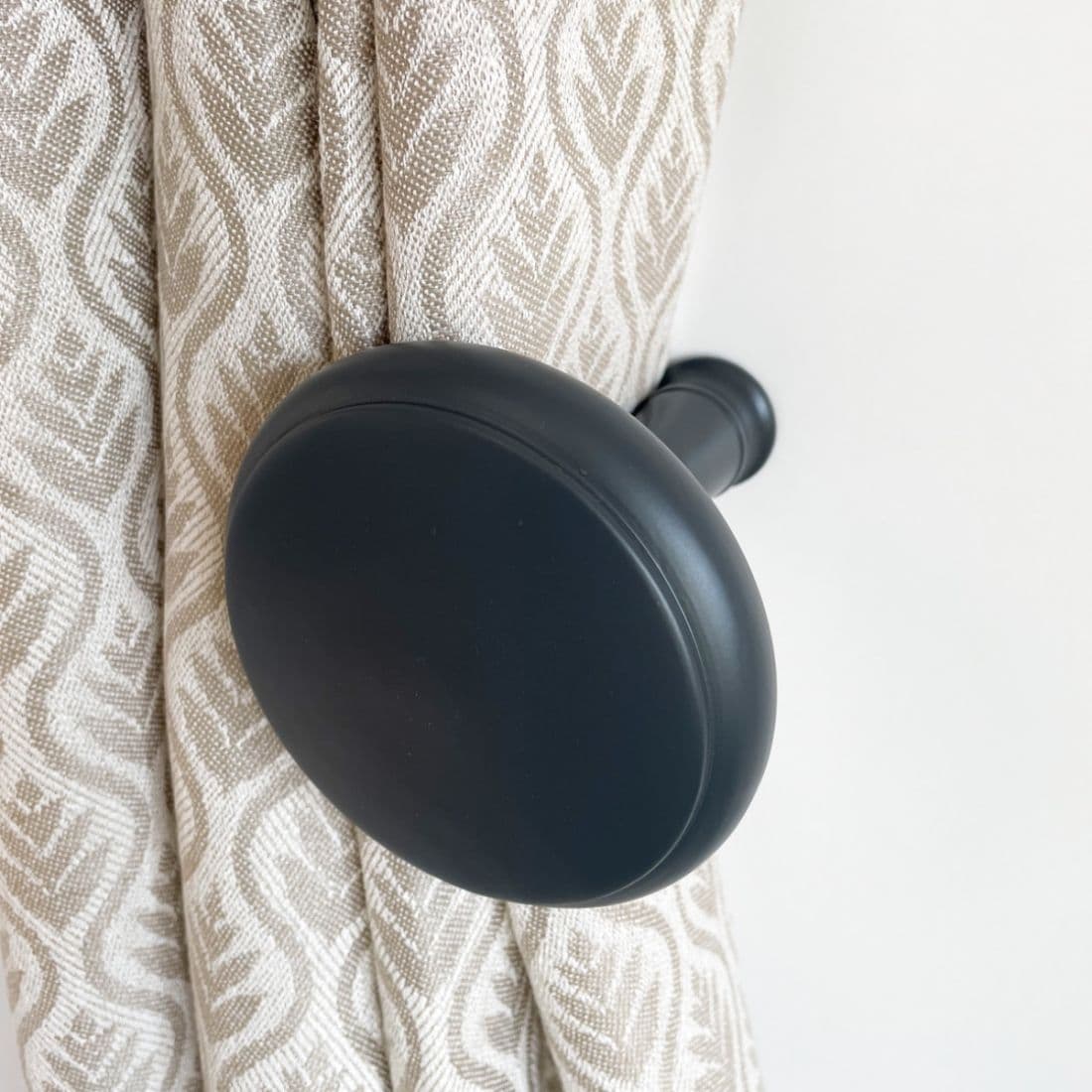 Jones Shore Wooden Curtain Holdbacks (Pair) - Charcoal