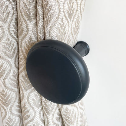 Jones Shore Wooden Curtain Holdbacks (Pair) - Charcoal
