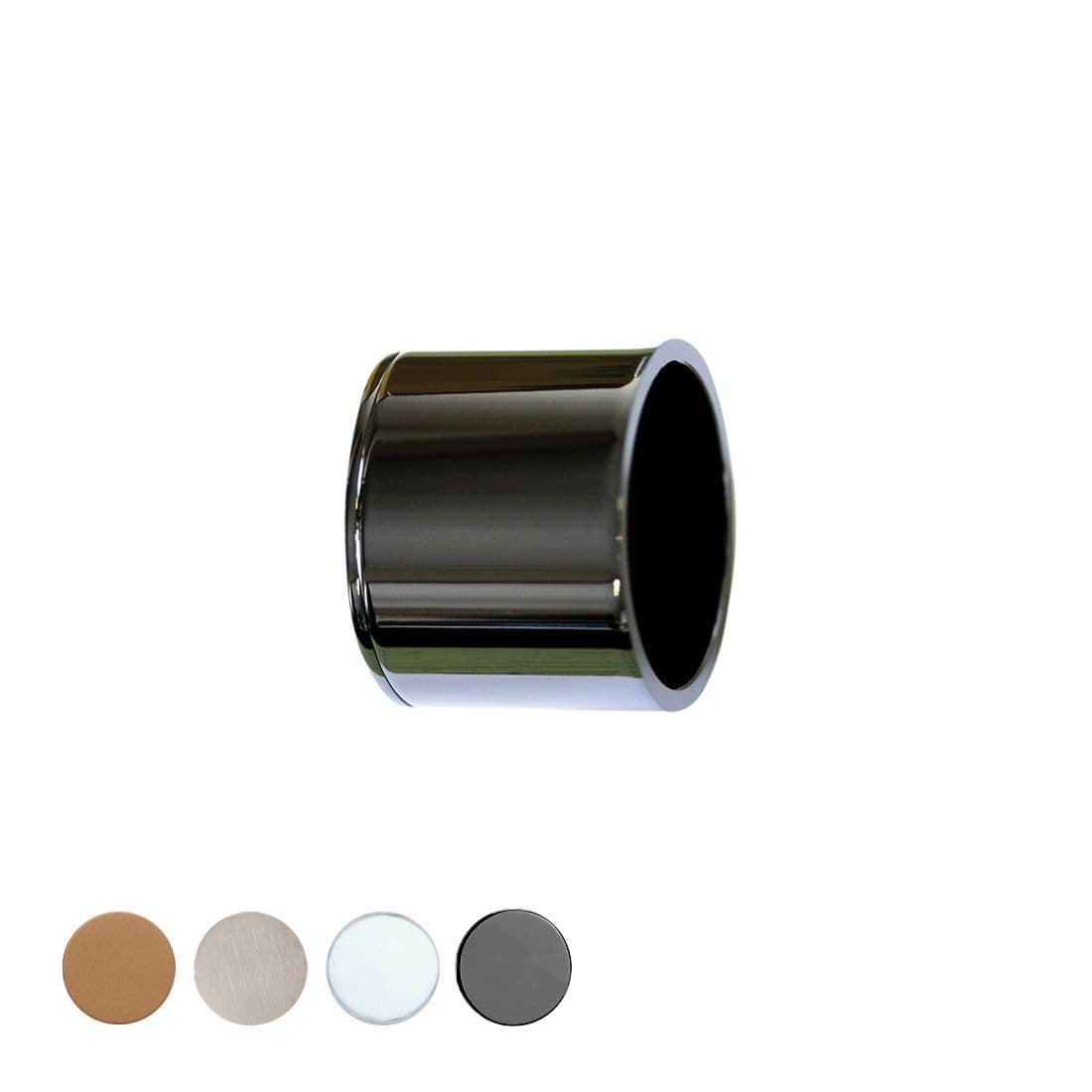 Jones Strand 35mm Metal Curtain Pole Recess Bracket - Black Nickel