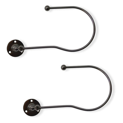 Jones Swing Embrace Metal Curtain Holdbacks (Pair) - Black Nickel