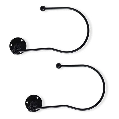 Jones Swing Embrace Metal Curtain Holdbacks (Pair) - Matt Black
