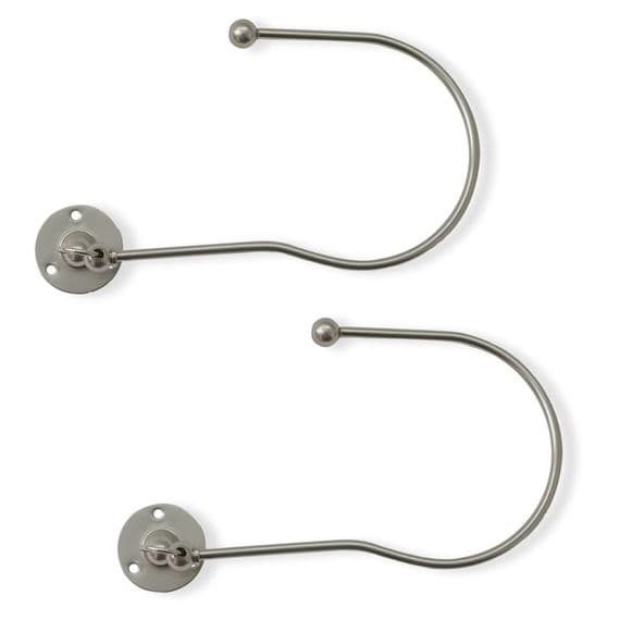 Jones Swing Embrace Metal Curtain Holdbacks (Pair) - Matt Nickel