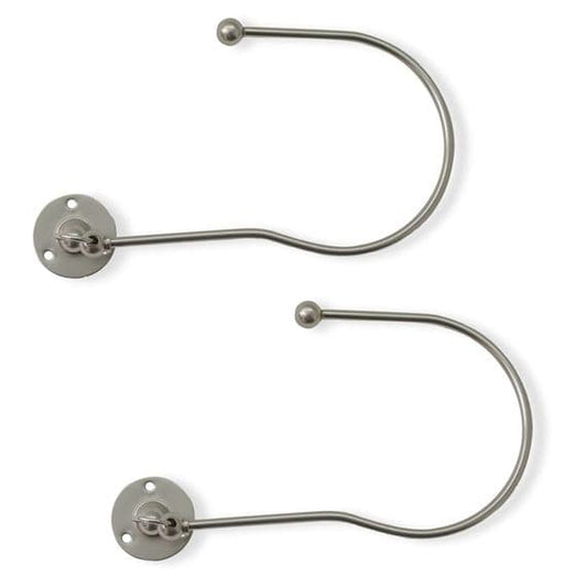 Jones Swing Embrace Metal Curtain Holdbacks (Pair) - Matt Nickel