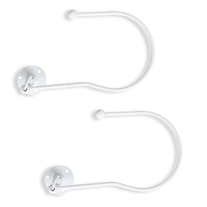 Jones Swing Embrace Metal Curtain Holdbacks (Pair) - Matt White
