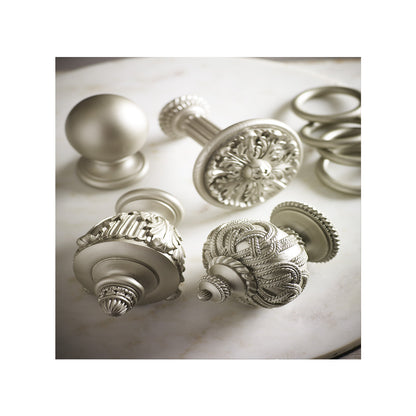 Jones Florentine 48mm Wooden Curtain Pole Bracket - Champagne Silver