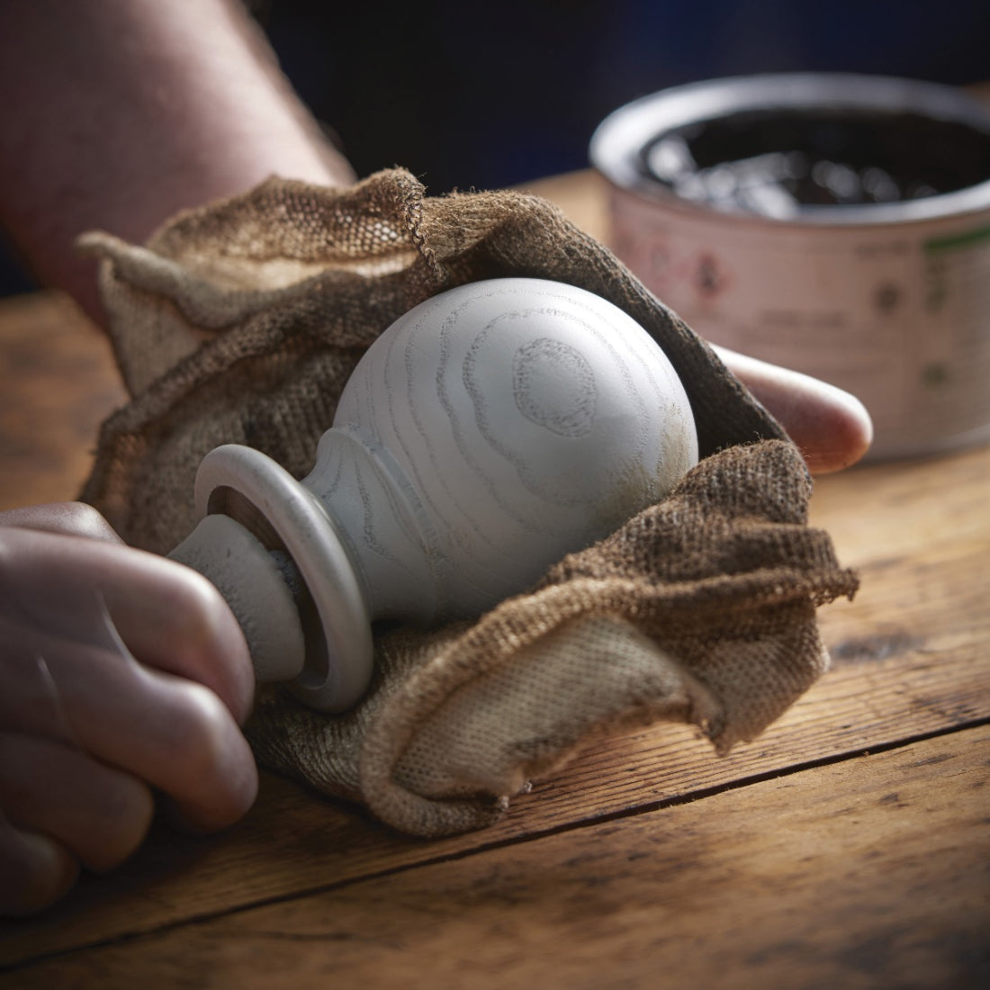 Jones Oakham Ball 50mm Wooden Curtain Pole - Tusk