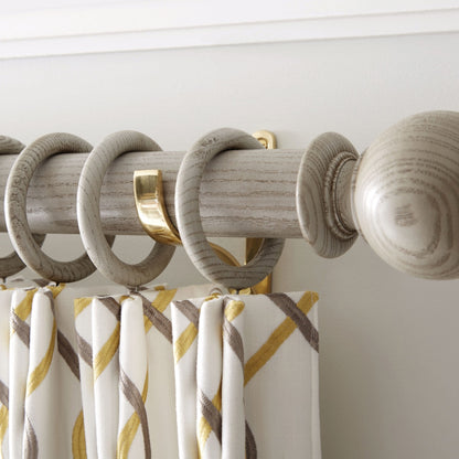 Jones Oakham Ball 50mm Wooden Curtain Pole - Tusk