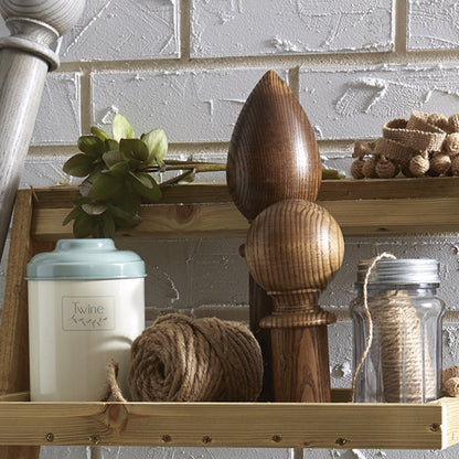 Jones Oakham Ball 50mm Wooden Curtain Pole - Medium Oak