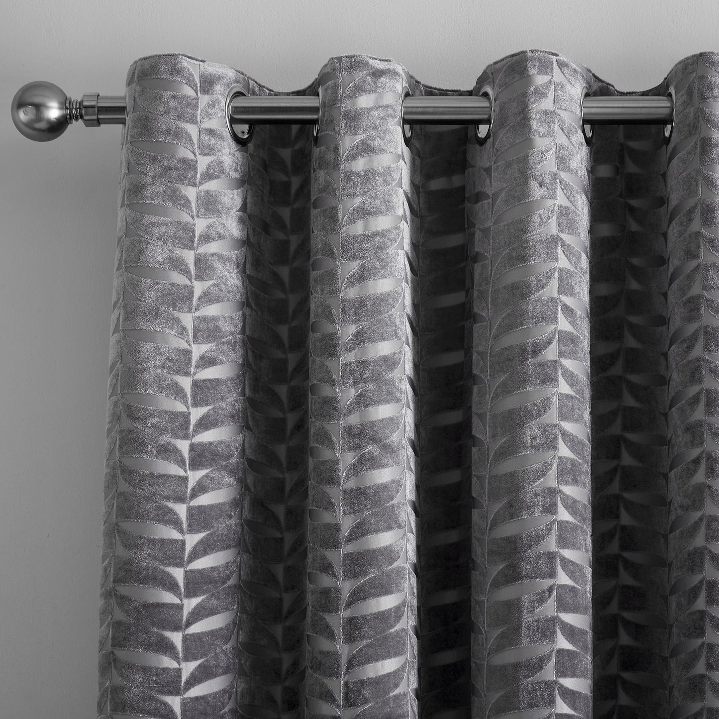 Kendal Pair of Eyelet Curtains by Curtina in Charcoal - Pair of Eyelet Curtains - Curtina