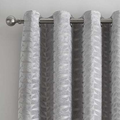 Kendal Pair of Eyelet Curtains by Curtina in Silver - Pair of Eyelet Curtains - Curtina