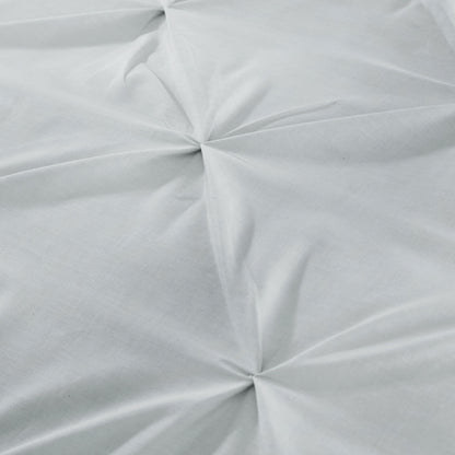 Lara Duvet Cover Set by Serene in Silver - Duvet Cover Set - Serene