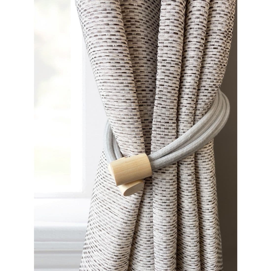 Laura Ashley Adelie Magnetic Tiebacks (Pair) - Grey