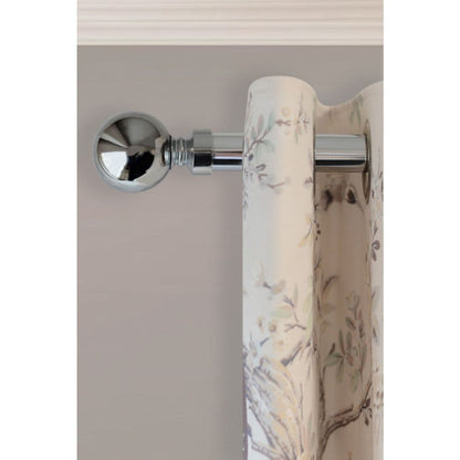 Laura Ashley Ball 28mm Metal Eyelet Curtain Pole - Chrome