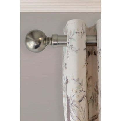Laura Ashley Ball 28mm Metal Eyelet Curtain Pole - Matt Nickel