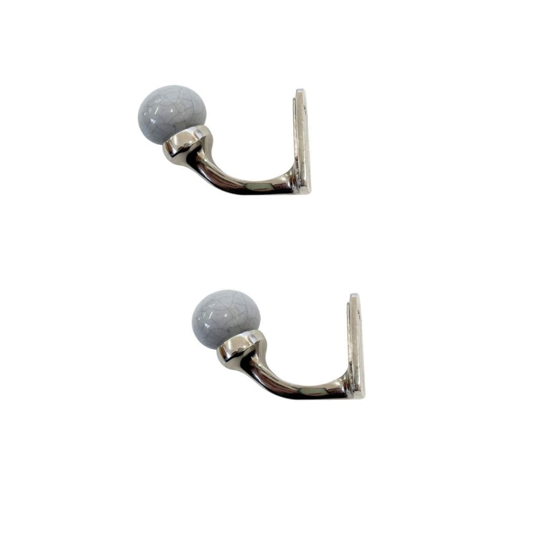 Laura Ashley Bertie Metal Curtain Tieback Hooks (Pair) - Dove