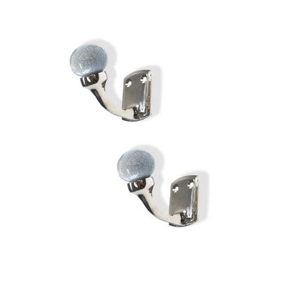 Laura Ashley Bertie Metal Curtain Tieback Hooks (Pair) - Dove