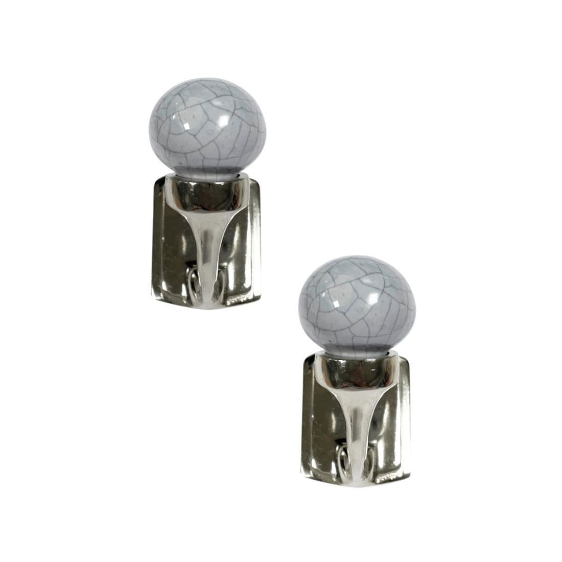 Laura Ashley Bertie Metal Curtain Tieback Hooks (Pair) - Dove