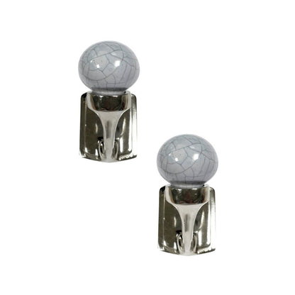 Laura Ashley Bertie Metal Curtain Tieback Hooks (Pair) - Dove