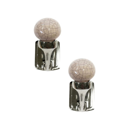 Laura Ashley Bertie Metal Curtain Tieback Hooks (Pair) - Pale Slate