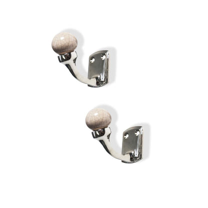 Laura Ashley Bertie Metal Curtain Tieback Hooks (Pair) - Pale Slate
